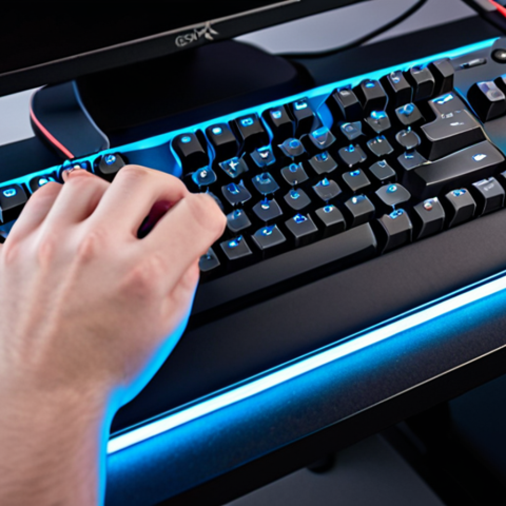 Gaming Setup Close-up**

Close-up of a gamer's hands on a Logitech G Pro X Superlight mouse and a HyperX Alloy FPS Pro TKL keyboard, highlighting the responsive mechanical switches and lightweight mouse design. Focus on the details like the textured grip of the mouse and the keycaps of the keyboard. The scene is lit with soft RGB lighting, emphasizing the gear's aesthetic.

**