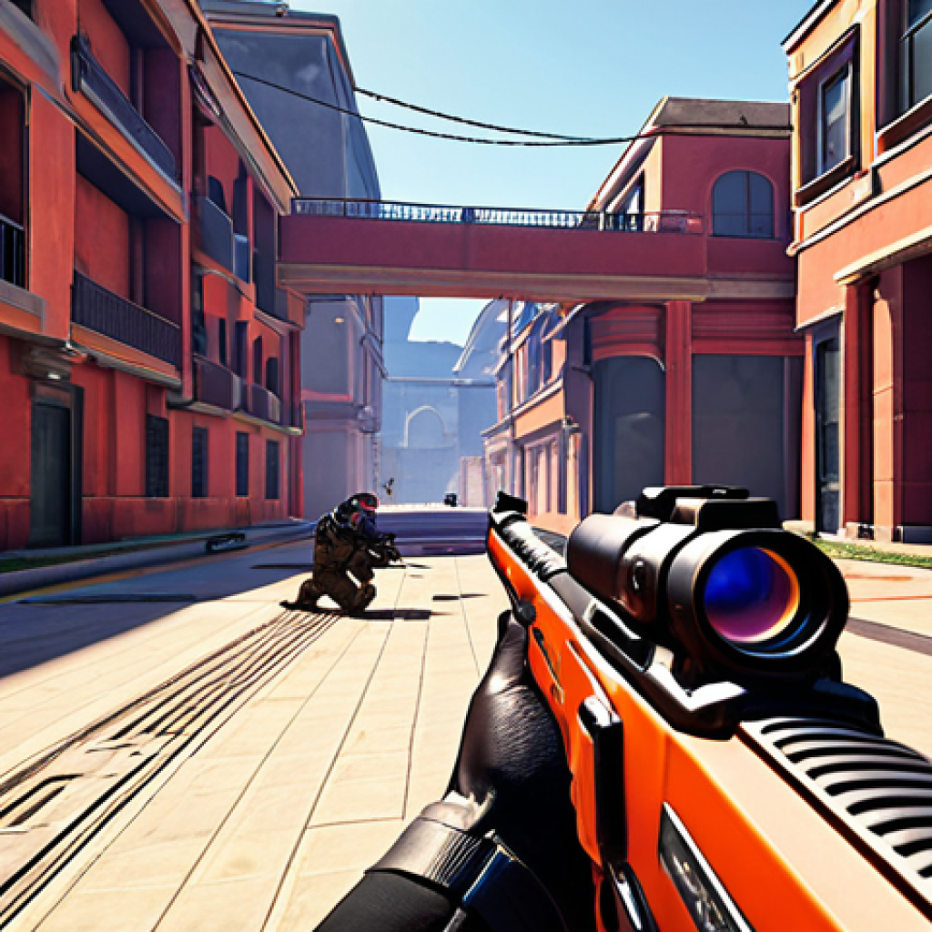 **A dynamic in-game screenshot of Valorant's new mode.** The image should showcase the chaos and action, with agents using diverse abilities amidst a changing environment. Focus on vibrant colors and visual cues that highlight the unpredictable nature of the game mode, suggesting fast-paced gameplay.