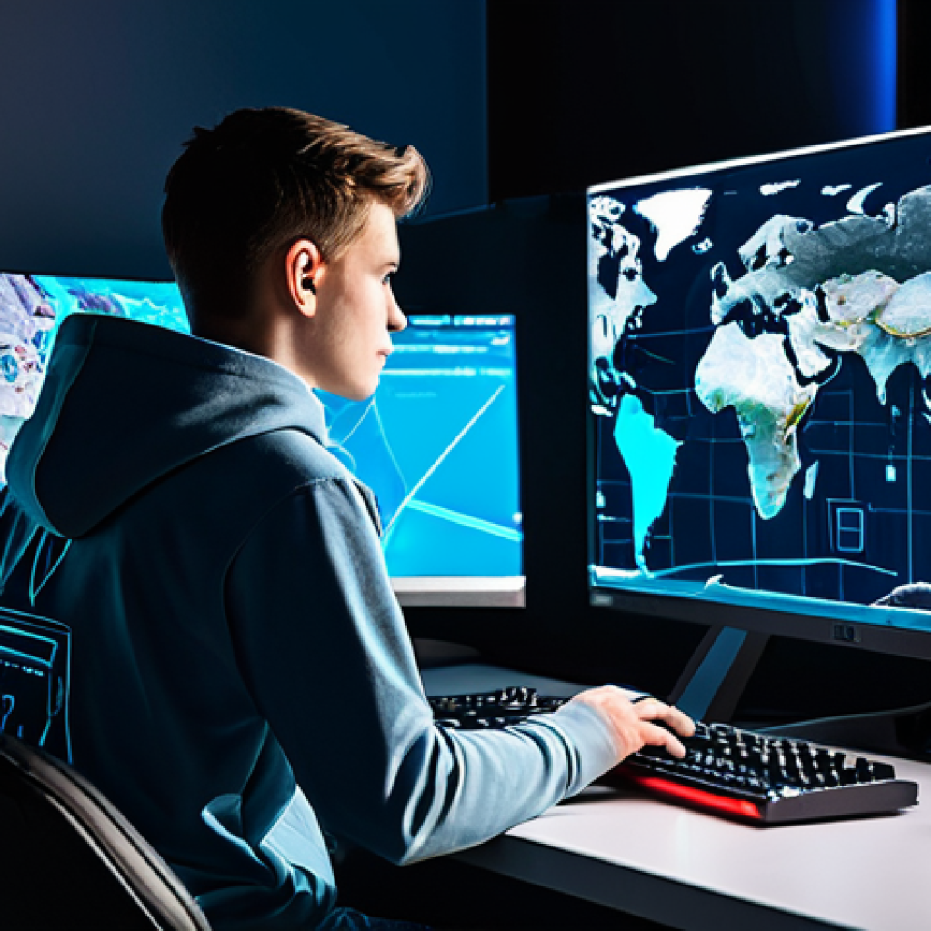 **
"A determined VALORANT player, fully clothed in casual gamer attire (jeans, t-shirt, hoodie), intensely focused on their monitor. The screen displays a holographic interface with tactical maps and agent abilities. The background is a modern gaming setup with RGB lighting and gaming peripherals. Safe for work, appropriate content, professional, family-friendly, perfect anatomy, natural proportions, well-formed hands, proper finger count, fully clothed, modest clothing."
**