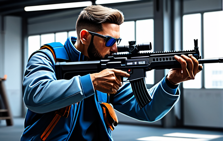 Practice Range Mastery**
"A Valorant player in a casual outfit, fully clothed, practicing aiming in the training range with a Vandal rifle, appropriate attire, safe for work, perfect anatomy, natural proportions, digital art, clean lines, bright lighting, professional."
**