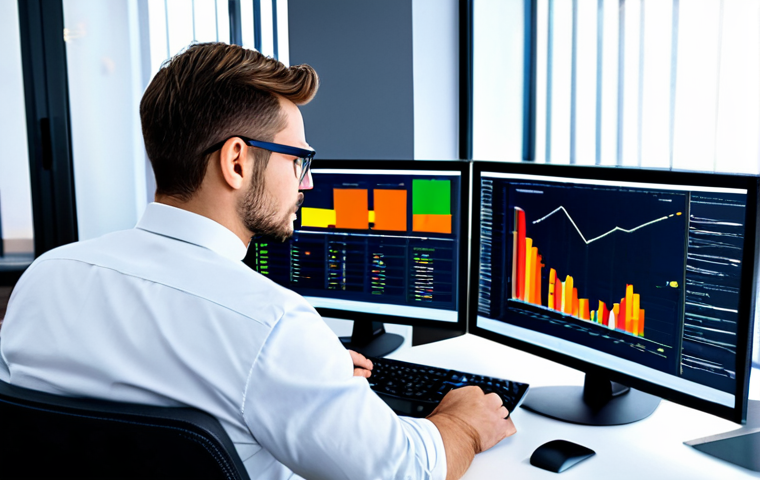 발로란트 유저 통계 분석 - Valorant Rank Distribution Analysis**
"A data analyst sitting at a desk, looking at a computer scre...
