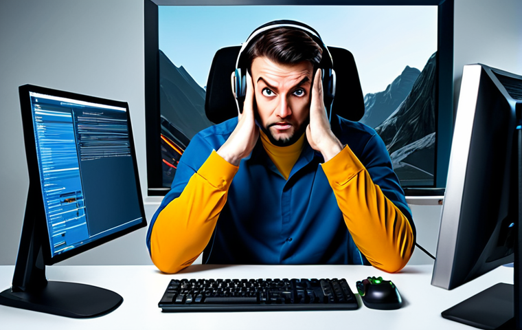 발로란트 새로운 버그 리포트 방법 - Frustrated Gamer Reporting a Bug**
"A gamer sitting at their computer, looking frustrated and gestu...