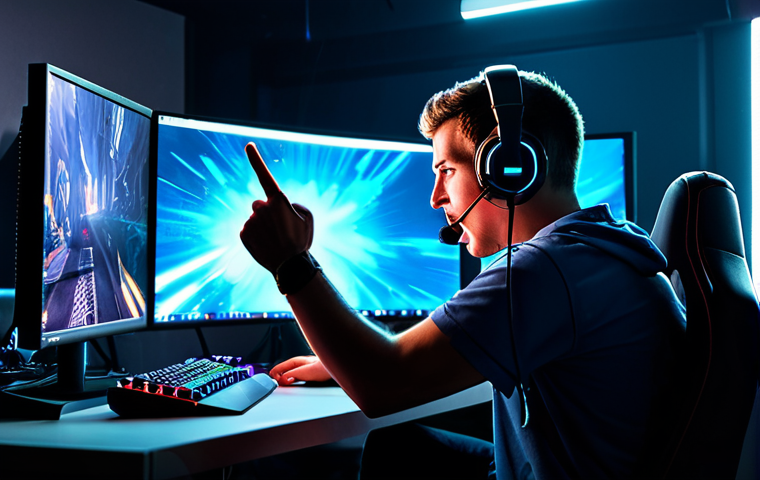 발로란트 콘텐츠 제작의 비법 - The Clutch Play Storyteller**

"A Valorant streamer, illuminated by the glow of their monitor, hands...