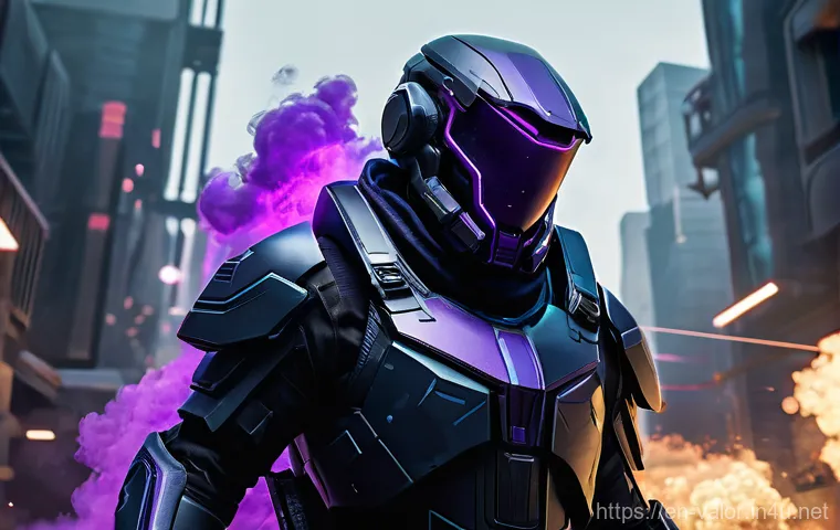 발로란트 공식 가이드북 - **Valorant Agent Omen's Strategic Push on Ascent**
    "A highly detailed, action-shot image of Valo...