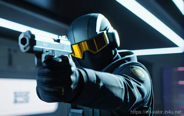 발로란트 게임 내 경제 분석 - **Pistol Round Intensity:** An intense, cinematic shot of a Valorant agent, perhaps Phoenix, in a dy...