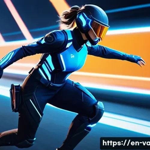 Home 24 발로란트 팬 영상 제작 가이드 - **Prompt: "A dynamic, cinematic shot of a female Valorant agent, Neon, in mid-sprint, leaving a trai...