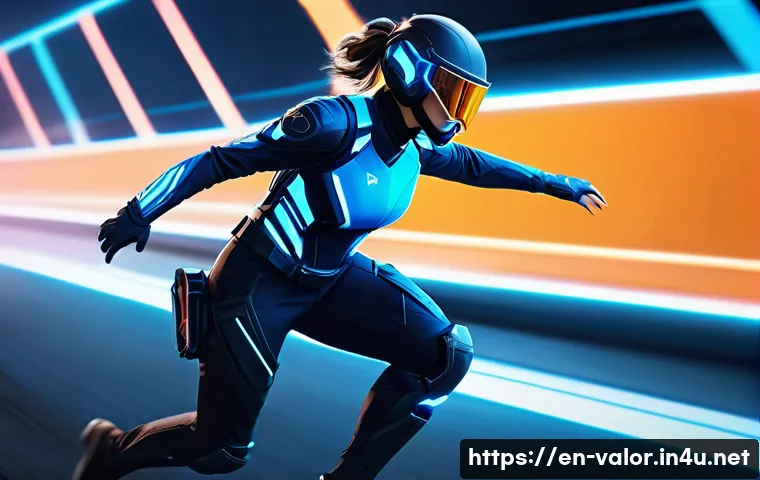 발로란트 팬 영상 제작 가이드 - **Prompt: "A dynamic, cinematic shot of a female Valorant agent, Neon, in mid-sprint, leaving a trai...