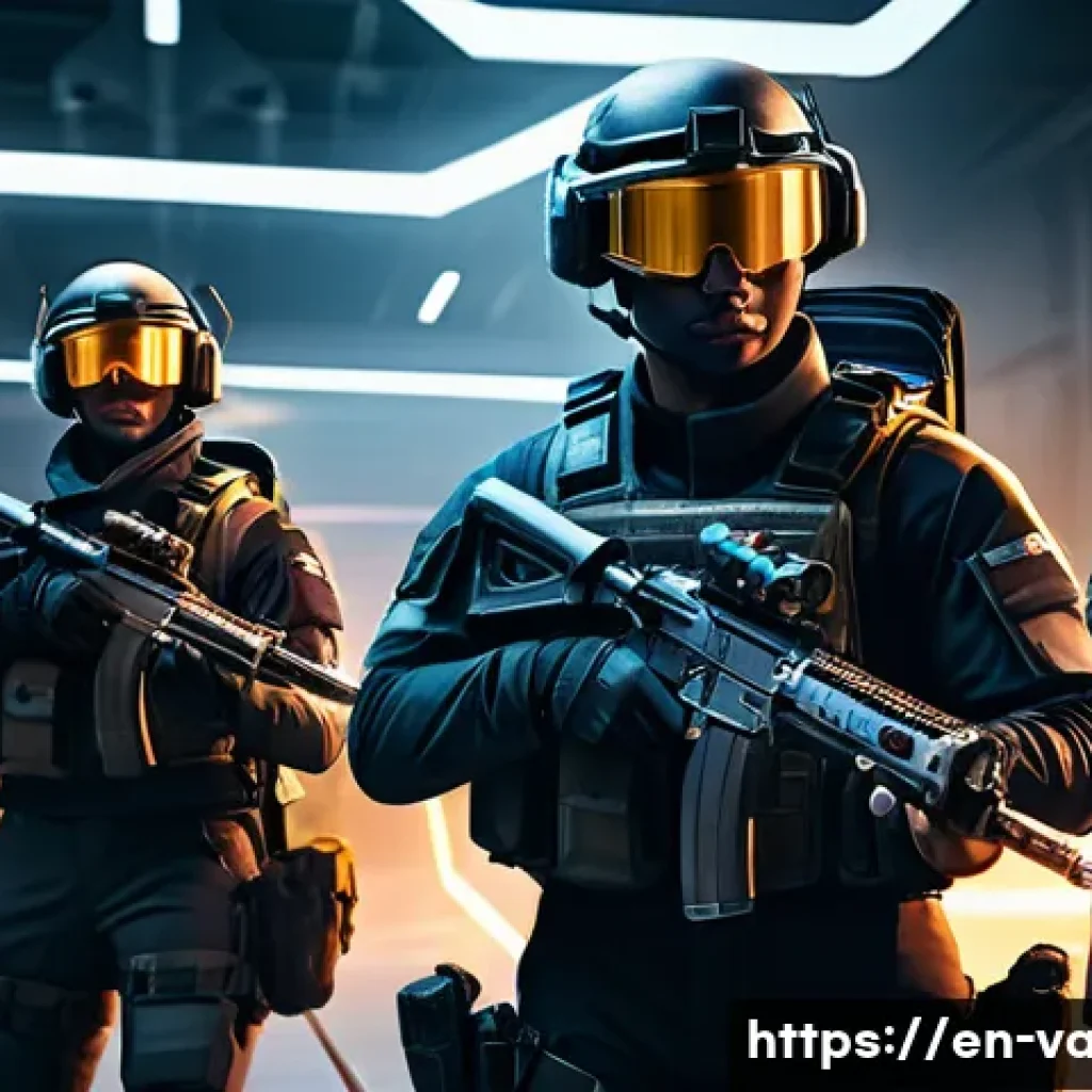 발로란트 유저 간 협력 전략 - A dynamic in-game Valorant scene showcasing a coordinated team executing perfect crossfires and trad...
