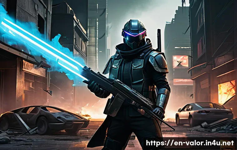 발로란트 최고의 팀 조합 추천 - A dynamic scene of a futuristic tactical team in a high-stakes urban battlefield, featuring an aggre...