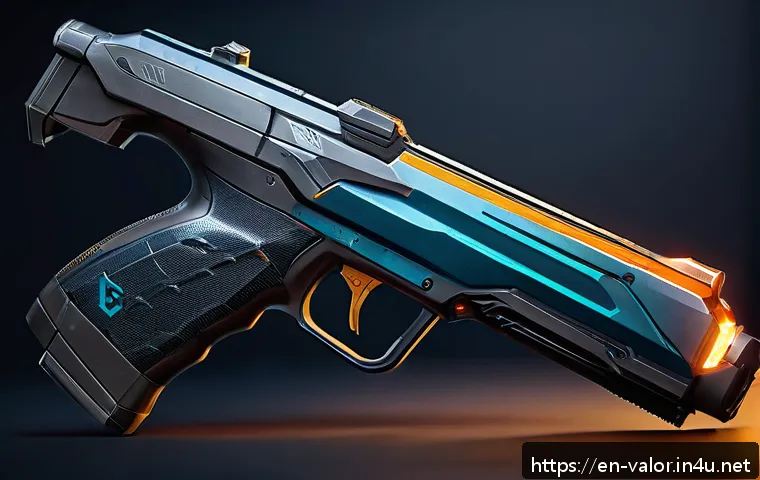 발로란트 스킨의 진화 과정 - A sleek, futuristic Valorant weapon skin inspired by the “Prime