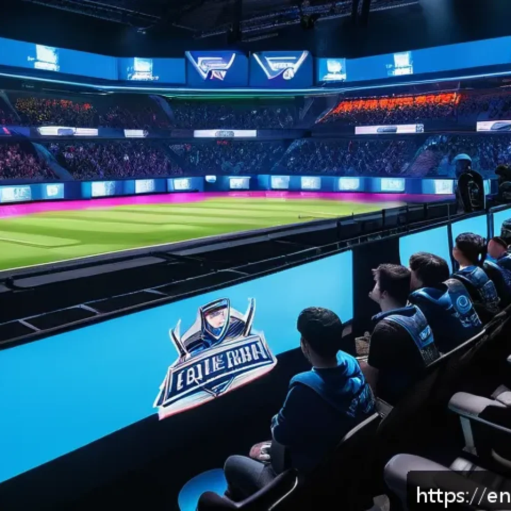 발로란트 e스포츠 이벤트 관람권 - A vibrant esports arena filled with a large enthusiastic crowd watching a live Valorant tournament o...