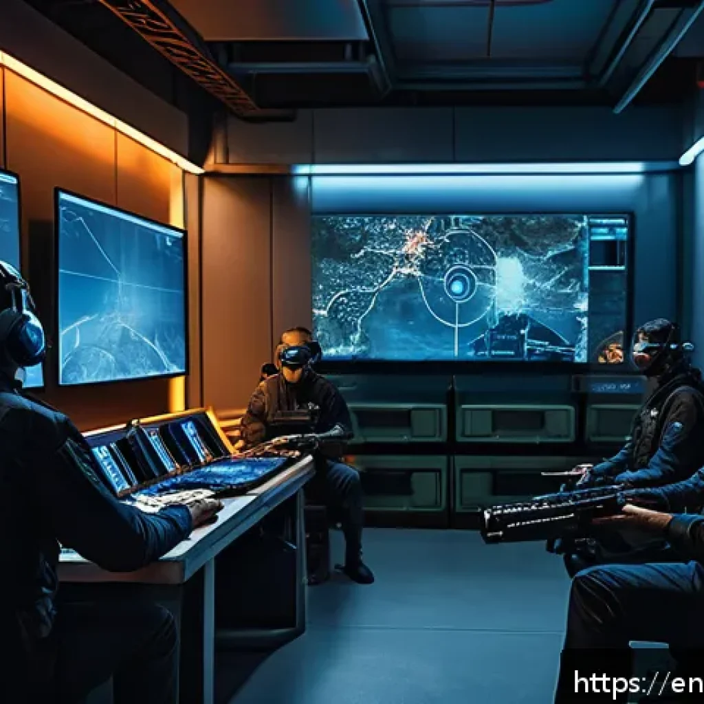 발로란트 사이퍼 공략법 - A tactical gaming scene featuring a futuristic Spycam device strategically placed on a high ledge ov...