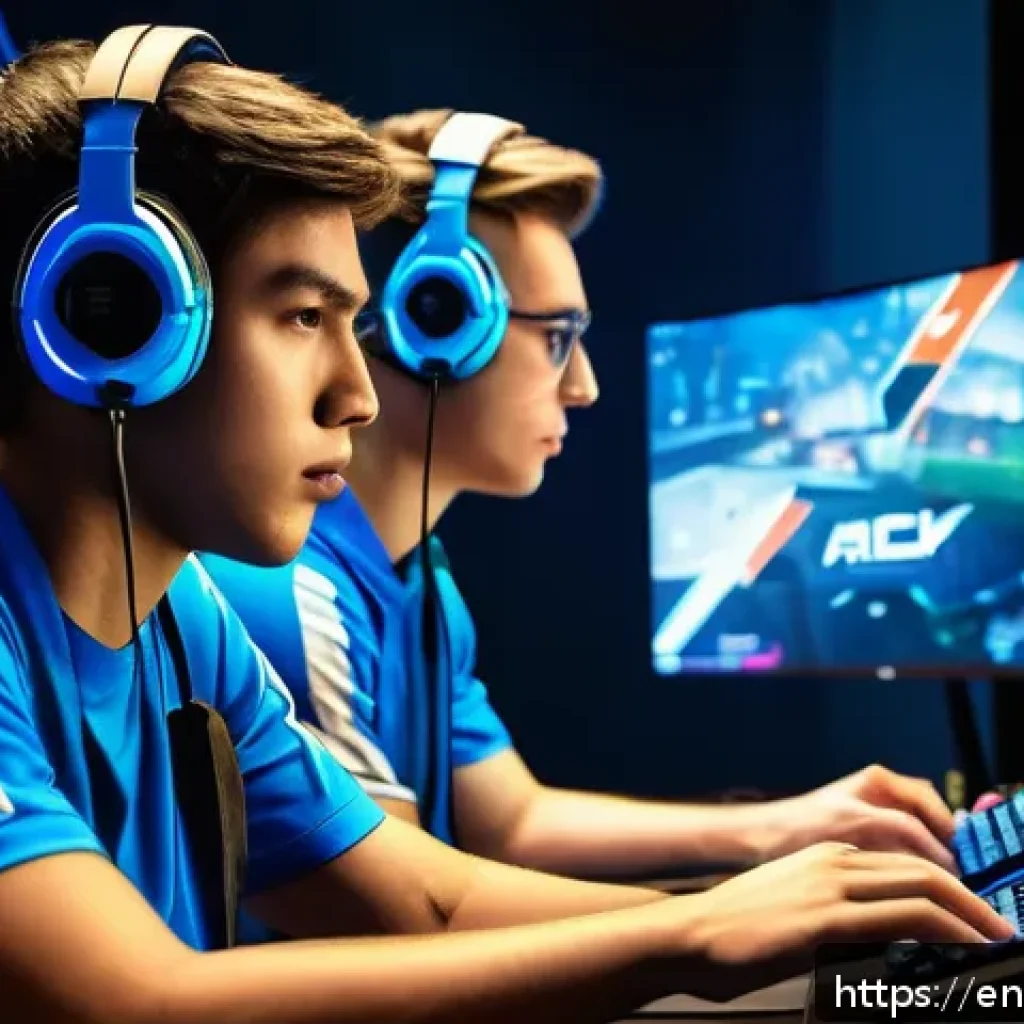 발로란트 최고의 경기 전략 - A dynamic esports team in a high-stakes tactical shooter game, gathered around a digital map display...