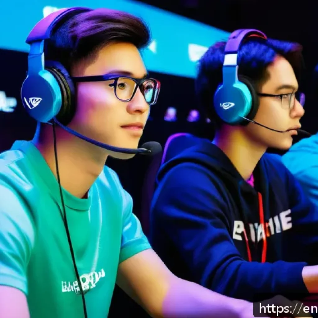 발로란트 포인트 적립 이벤트 - A dynamic scene of a diverse group of gamers participating in an intense Valorant community tourname...